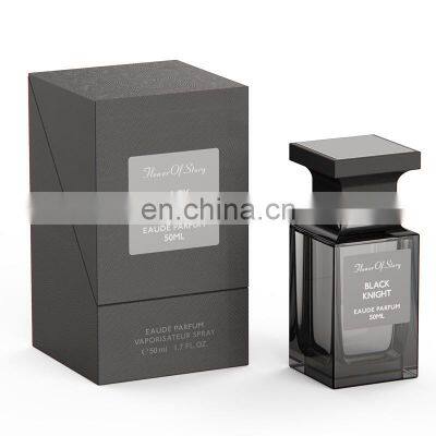 Luxury Smart Empty Black Box For Perfume Magnetic Packaging Gift Box With Bottle photo-5