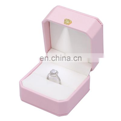 New Arrival Custom Pink Color Led Jewelry Ring Box