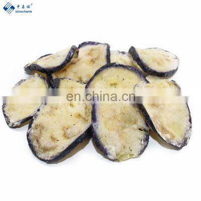 Sinocharm BRC-A approved IQF frozen fried eggplant sliced