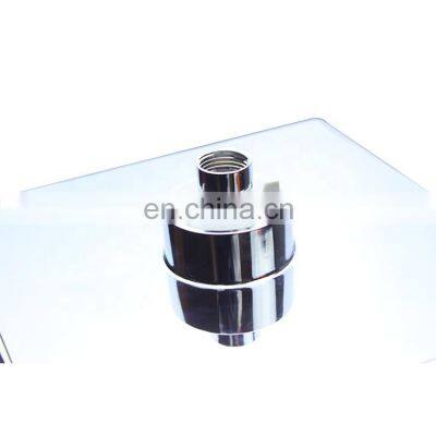 Multifunctional 3 Color High Quality Chrome 8 Inches ABS Plastic Square Bathroom Top Rain Overhead Shower Hand Shower Sets photo-4