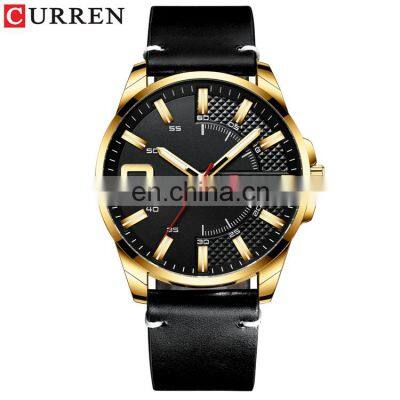 CURREN 8371 Fashion Leather Strap Japan Mov't Quartz Design Custom Watch Low Moq