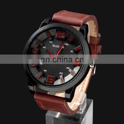 WOMAGE WMMG086-C Top Brand Watch For Men Leather Fashion Waterproof Watched Men Wrist