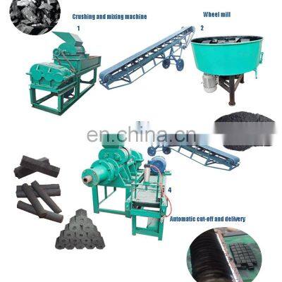 Six Sides Charcoal Cylinder Briquettes Machine Charcoal Stick Rods Briquette Extruding Machine photo-3