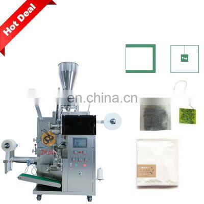 Automatic tea pouch package machine tea packaging machinery with string and label