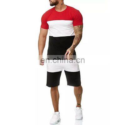 Summer Tracksuit Summer Men 2 Piece Set 2022 OEM Custom Men Summer 2 Piece Cotton Short Sleeve Tracksuit Sets T Shirt And Short photo-4