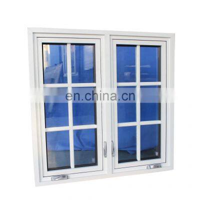 Superhouse American hand crank aluminum casement window with colonial grille