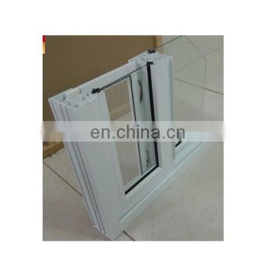 Lifetime warranty UPVC Sliding window Double Glaze White pvc windows frame windows mosquito net nylon