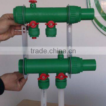 2-8 ways PPR Water manifold for floor heating/More efficient than brass manifold/fittings