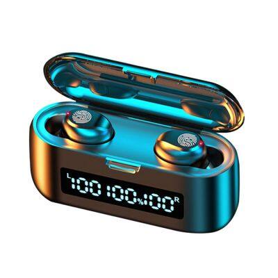 F9-39 tws headphone 9D Hifi gaming headset Wireless Earphone 2000mAh LED Display blue tooth 5.0 Touch Control F9 Earbuds