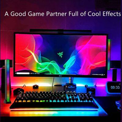 RGB Pickup Rhythm Lights Rechargeable Voice Control LED Music Sync Light Car Pickup Lamp Rhythm Light photo-4