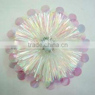 Rainbow PET Garland Tinsel, Ribbon Flower Bow For Party Decoration