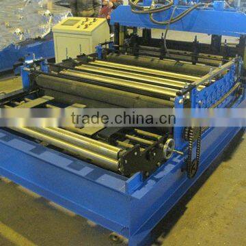 Steel coil leveling and cutting machine