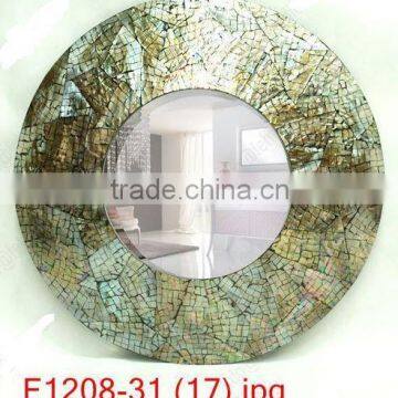 High quality best selling Decorative MOP round green wall Mirror from Viet Nam