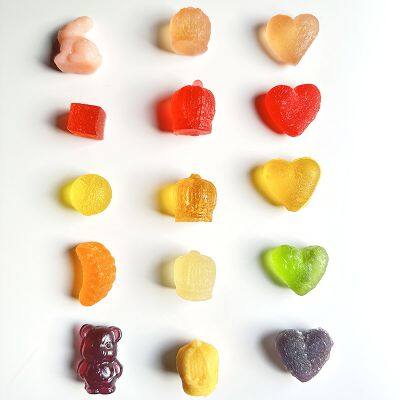 Assorted Quality Fruit OEM FDA soft Gummy Candy and Sour Gummy Worm