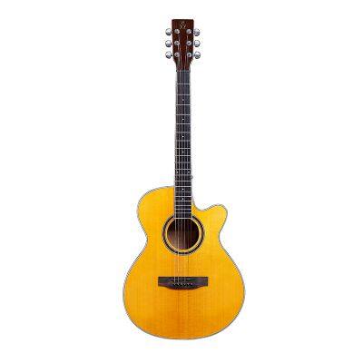 YAN 40-inch AC Body Spruce Solid Top Walnut Backsides Vintage Natural Color Y-40AC