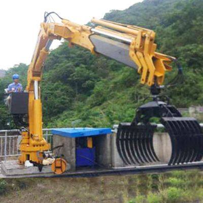 Морской манипуляторный кран для шельфовых работ с складывающейся телескопической стрелой, волновым компенсатором и дистанционным управлением photo-3