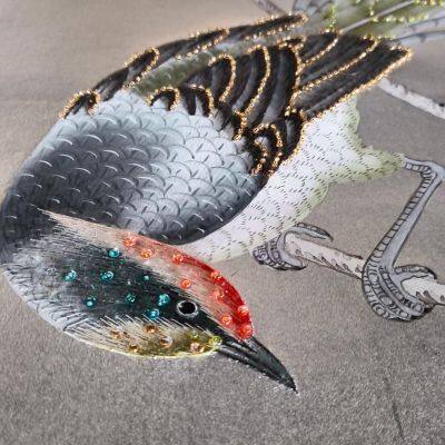 Ковролин с жемчужной вышивкой