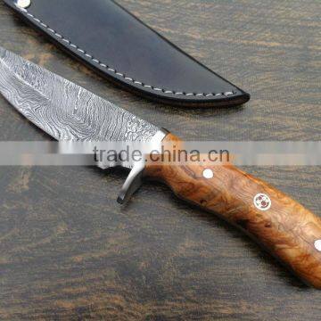 udk h98" custom handmade Damascus hunting knife / Skinner knife with Walnut wood handle