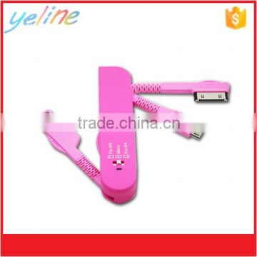 Fashion+ cool+wholesale swiss army knife style data cable for Android phone