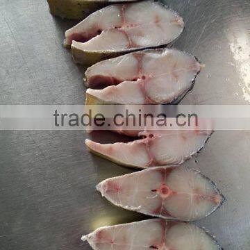 Skin on, boneless frozen mahi mahi steak or slice