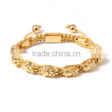 2016 Top Sales& High Quality 18K Gold Plated Bangles Buddha Head Bracelet Jewellery