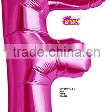 34 inch helium saving large alphabet foil balloons pink hot selling                        
                                                                                Supplier's Choice