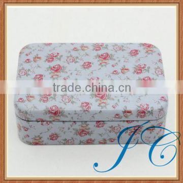 Hot sale beautiful metal tin box/square tin lunch box for gifts