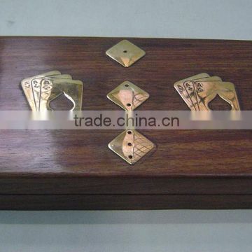 Wooden Game Box with playing card