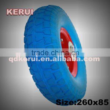 260x85 PU foam wheel airless rubber wheel 260x85 for wheelbarrow