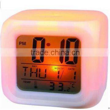 Digital Alarm LED Clock Snooze Light Control Backlight Time Calendar Thermometer