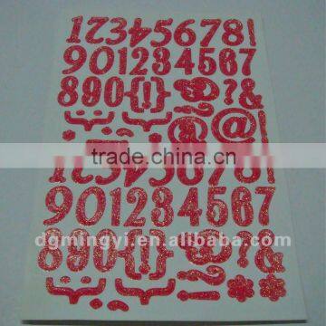 Glitter Number Stickers