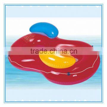 Inflatable double beach chair, floating double chair with back cushion