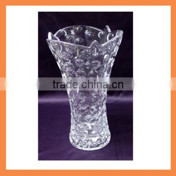 Home decor crystal vases shaped clear glass vase