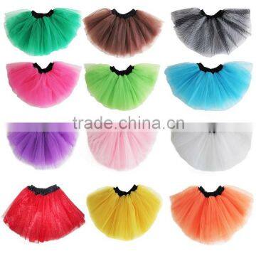 wholesale Cheap baby girls party tulle tutu Dance tutu skirt solid colors Girls summer short skirt SK-5