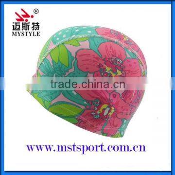 Nylon beautiful novelty swimming cap