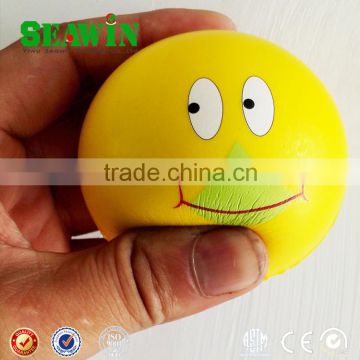 yellow PU foam ball anti stress toy ball