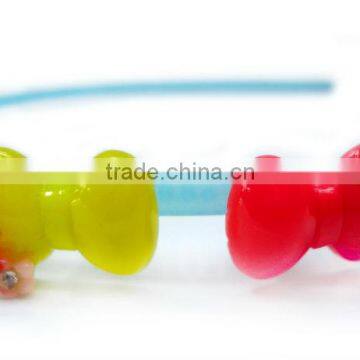 Yiwu Wholesale Bowknot With Stones Plastic Headband For Children