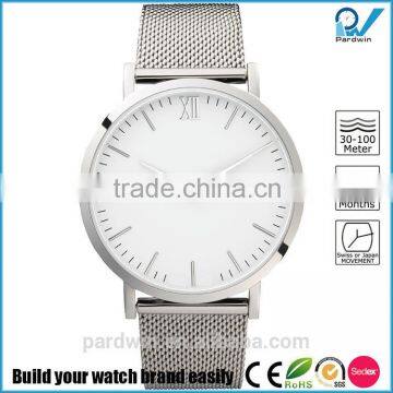 Polished Gold Plated 316L Stainless Steel Material Crystal Sapphire 5ATM Water Resistant Unisex Watch photo-3