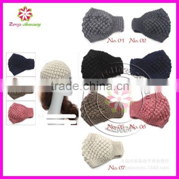 Women Unique Crochet Ear Warmer Headwrap Headband Knit Special Flower Hairband