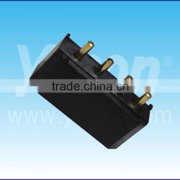 4 pin straight single row black wafer connector