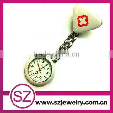 Hot Sell White Color Cross Quartz Nurse Watch Silicon Nurse Watch