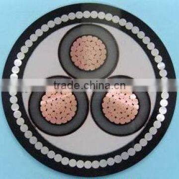 low voltage copper conductor xlpe insulated steel wire armored power cable