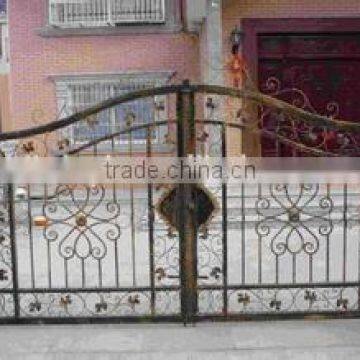 hot sale automatic wrought iron entrance front door gate