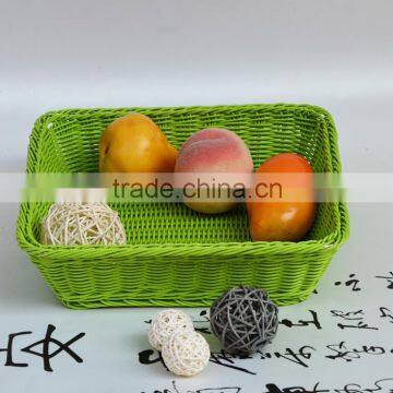 Woven decorative storage basket with colorful