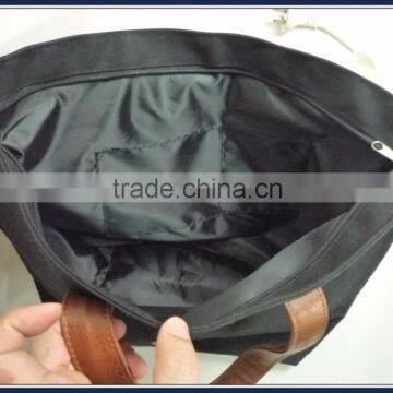 Canvas Tote Bag With pu Leather Handles photo-3