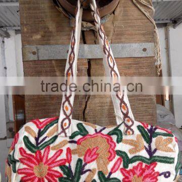 Colorful hand embroidered suzani banjara tote bag banjara hand bag crewel embroidery