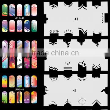 20 Sheets/Lot 240 Different Designs Airbrush Nail STENCIL Template Set No.3