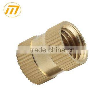 CNC machined knurled brass round screw nut