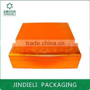 orange women custom leather cosmetic box packaging