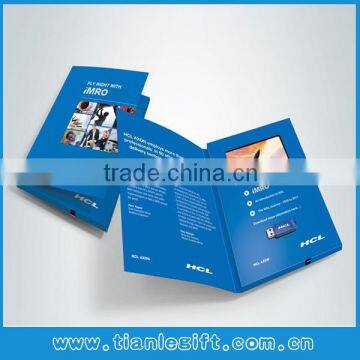 Top quality Slim lcd video brochure video in print brochure for gift